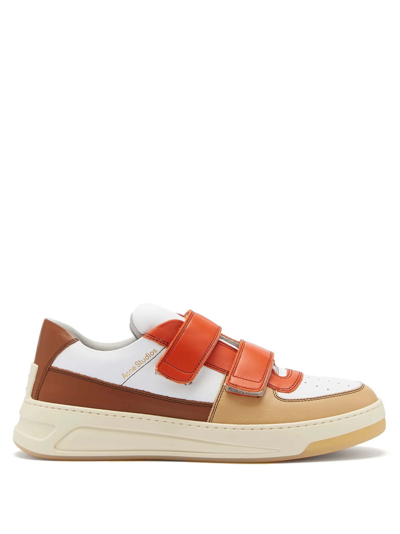 Perey velcro-strap leather trainers - 1