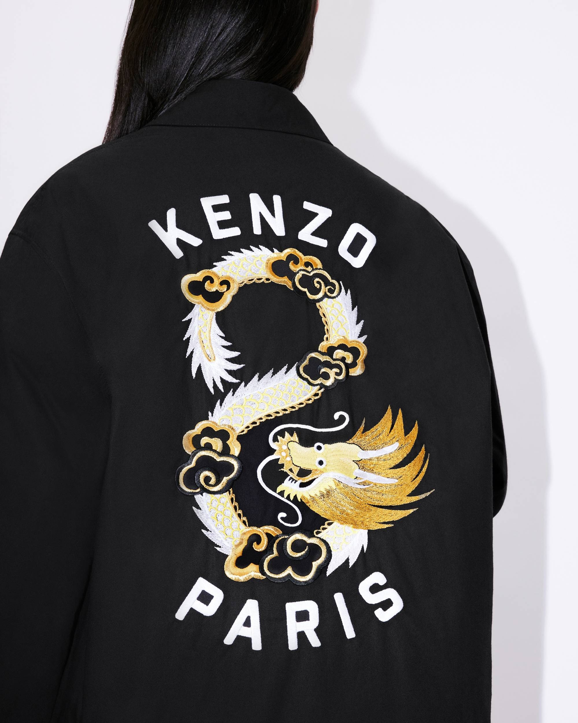 'Year of the Dragon' padded genderless shirt jacket - 12