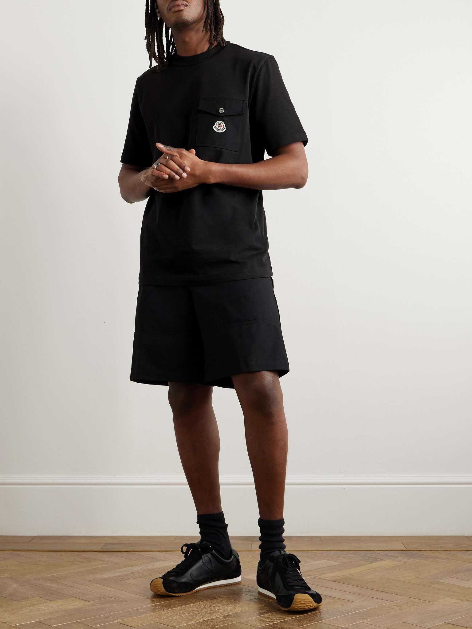 Logo-Appliquéd Twill-Trimmed Cotton-Jersey T-Shirt - 2