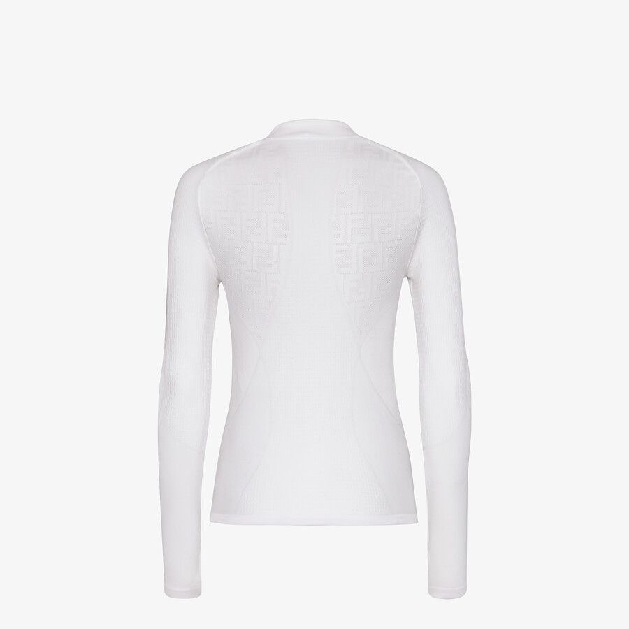 White tech fabric sweater - 2