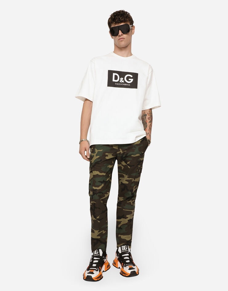 Cotton T-shirt with D&G print - 2