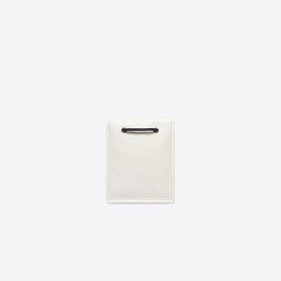 BALENCIAGA Men's Explorer Small Pouch With Strap in White outlook