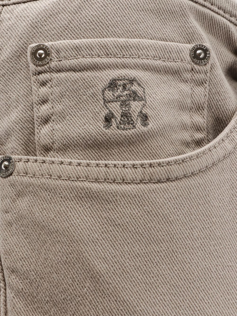 logo-embroidered five-pocket trousers 3
