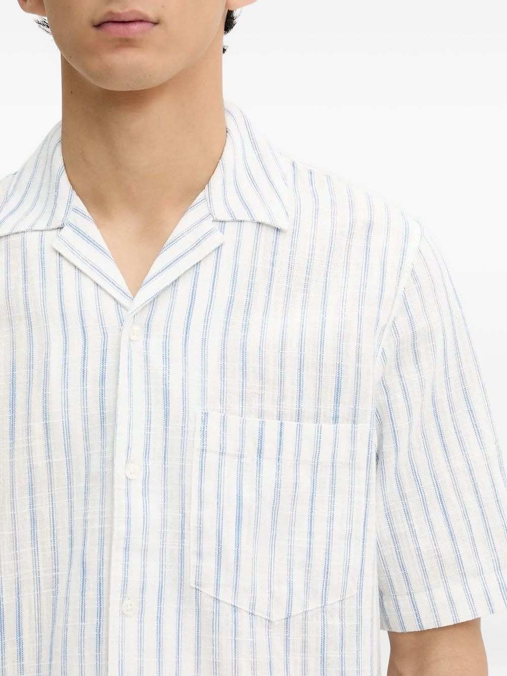 Saoscar Ap striped short-sleeve shirt - 5