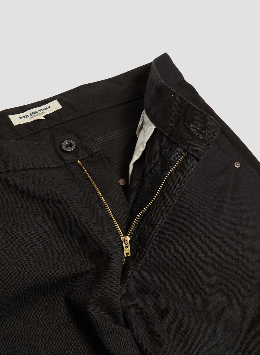 FOB Factory Cotton Duck Work Pant Black - 5