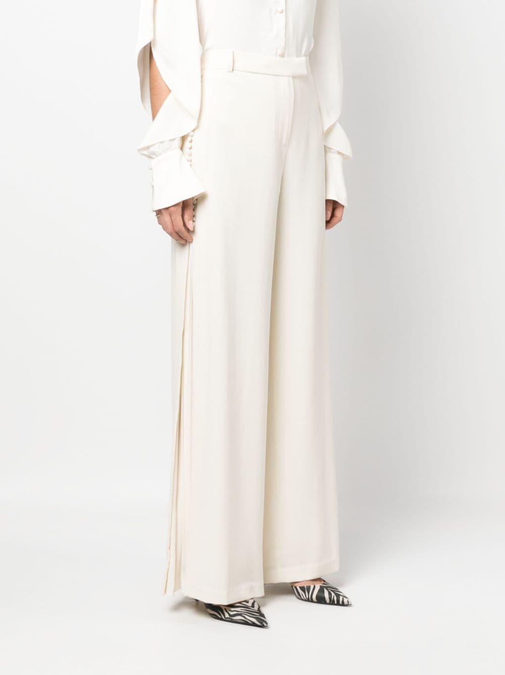 Blossom pleated tailored trousers - 3