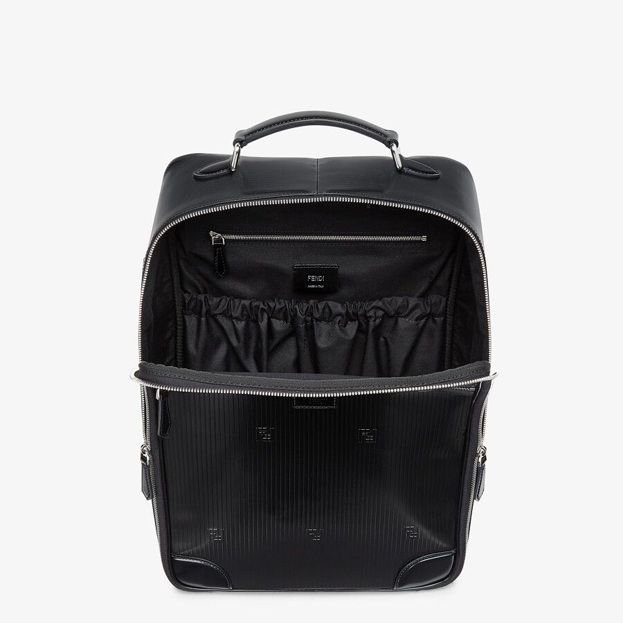 Black leather backpack - 4