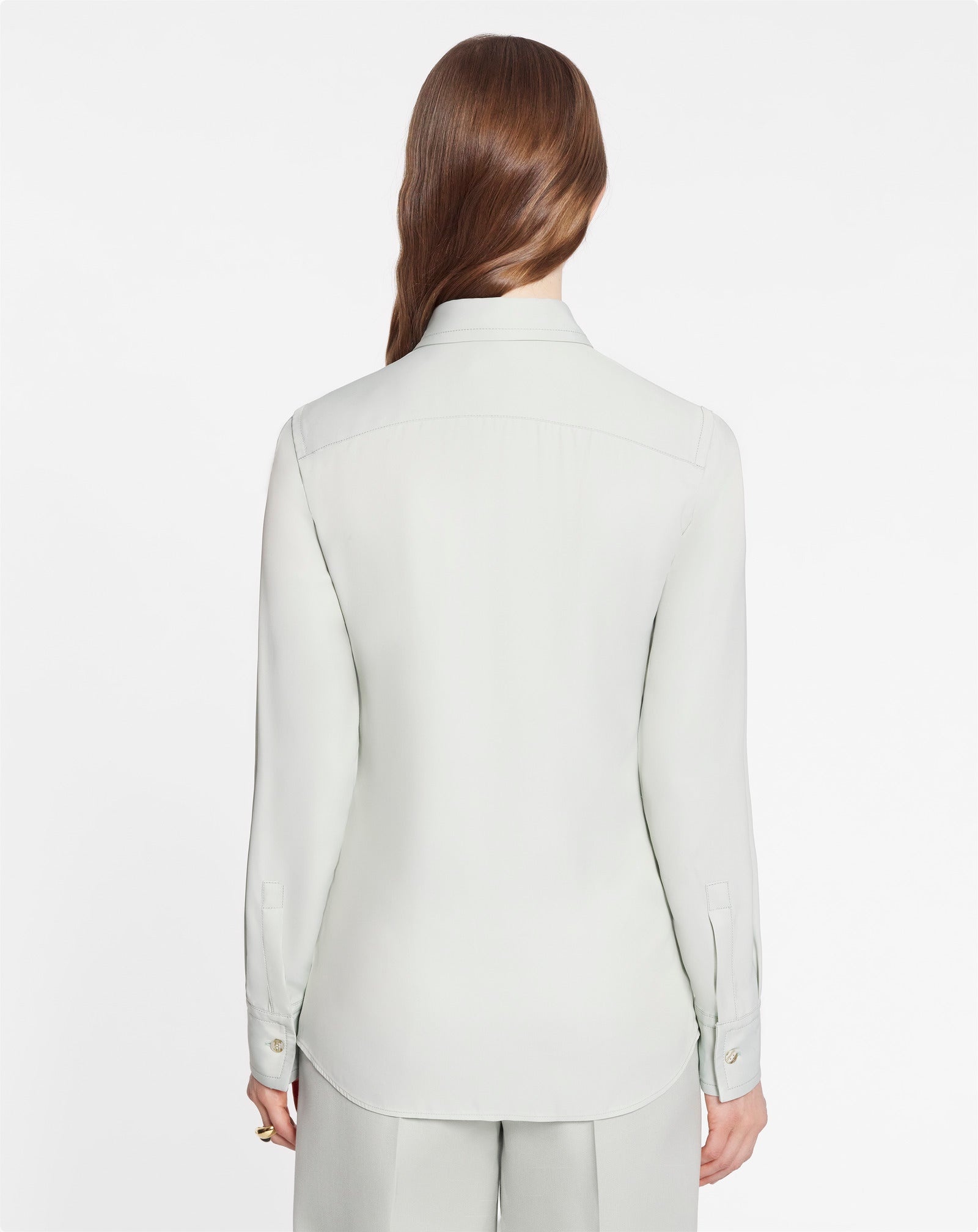 LONG SLEEVE SHIRT WITH EMBROIDERED POCKET - 4