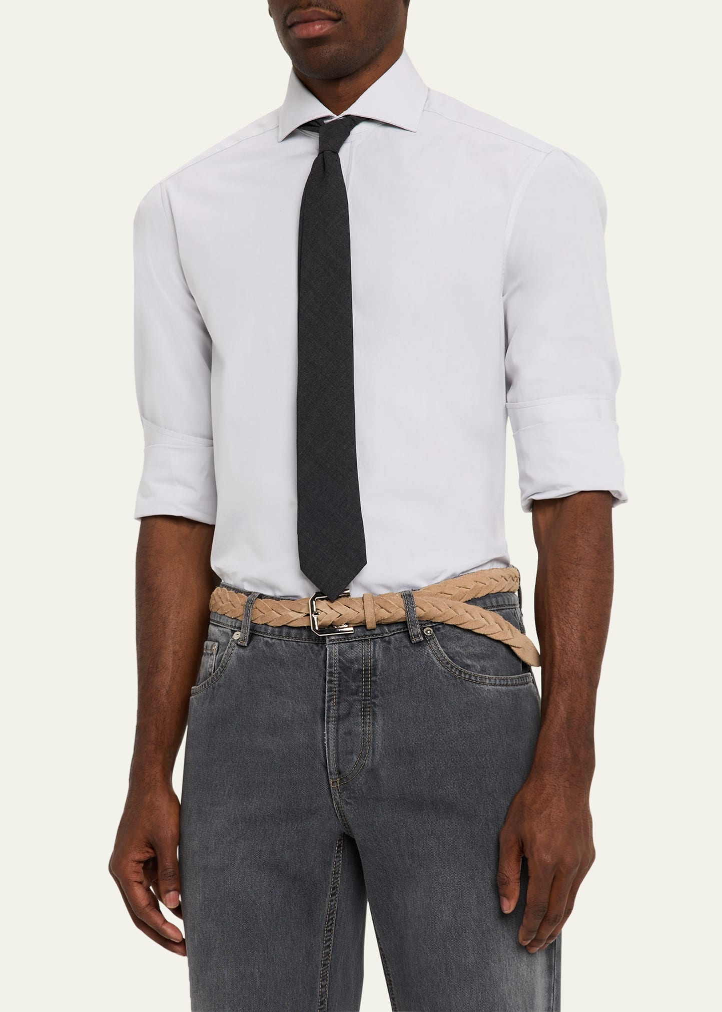 Men's Cotton Canvas Dress Shirt - 4