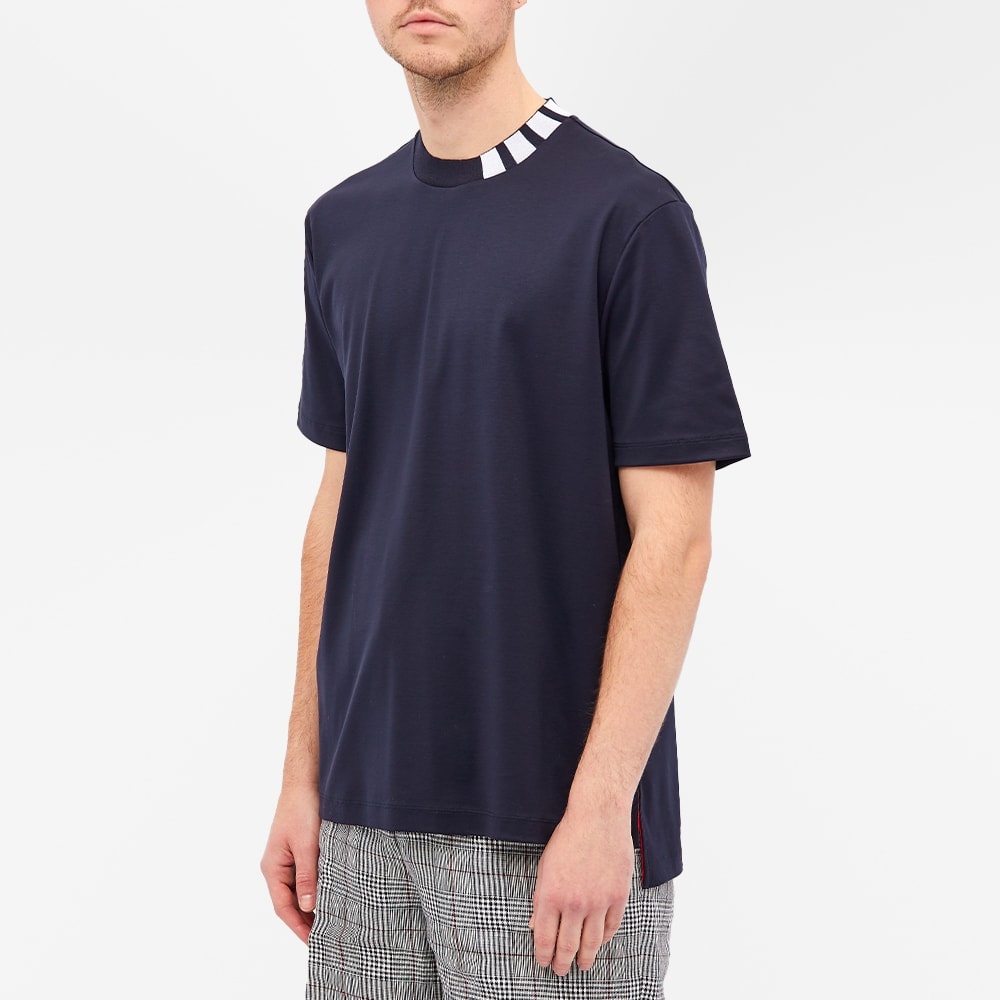 Thom Browne 4 Bar Mock Neck Tee - 5