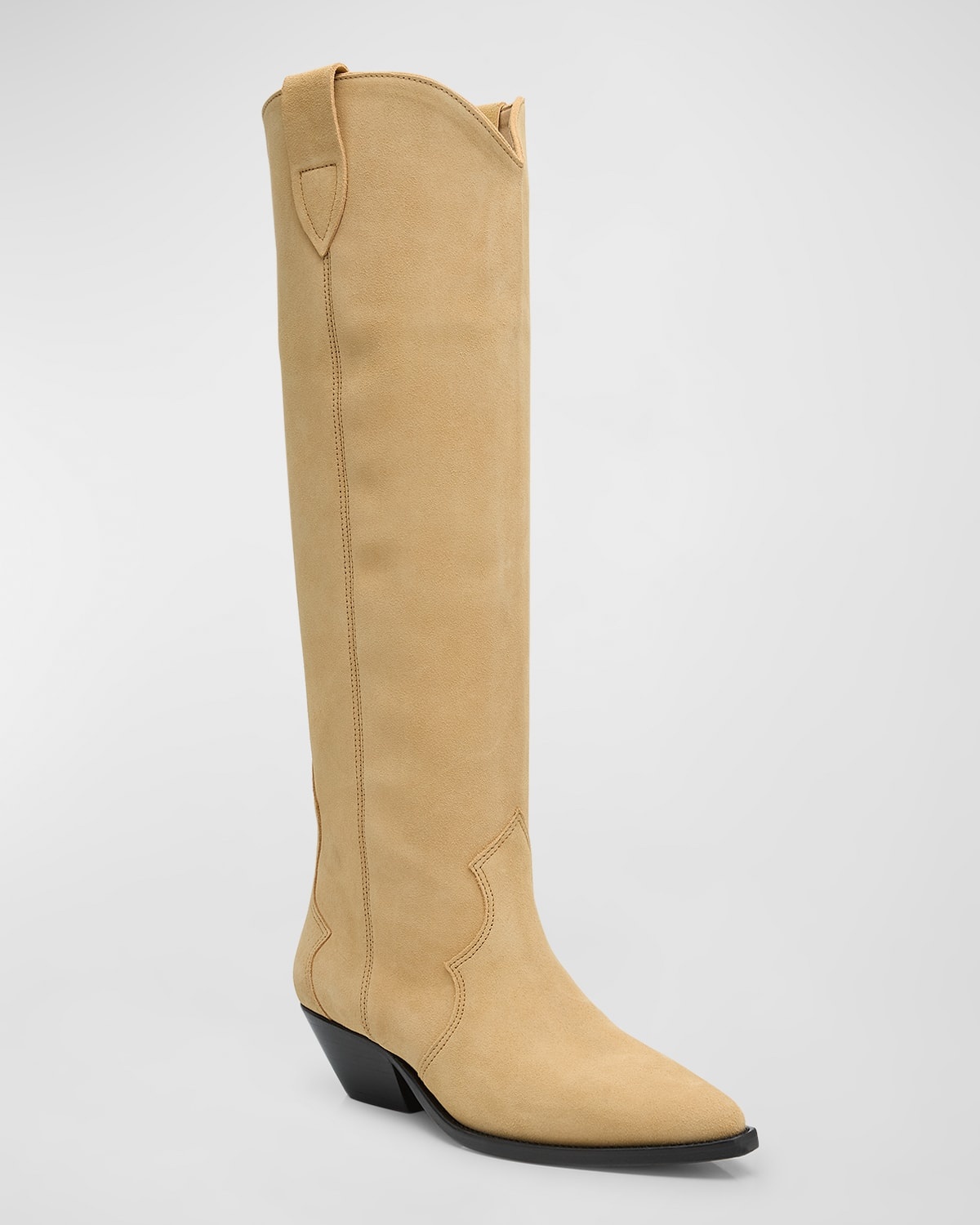 Denvee Suede Tall Western Boots - 2