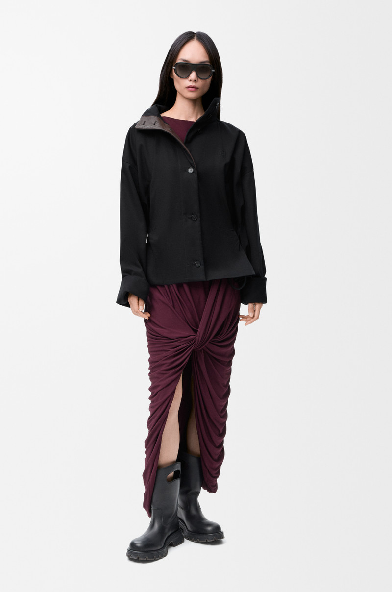 Loewe Hooded jacket in cotton and silk outlook