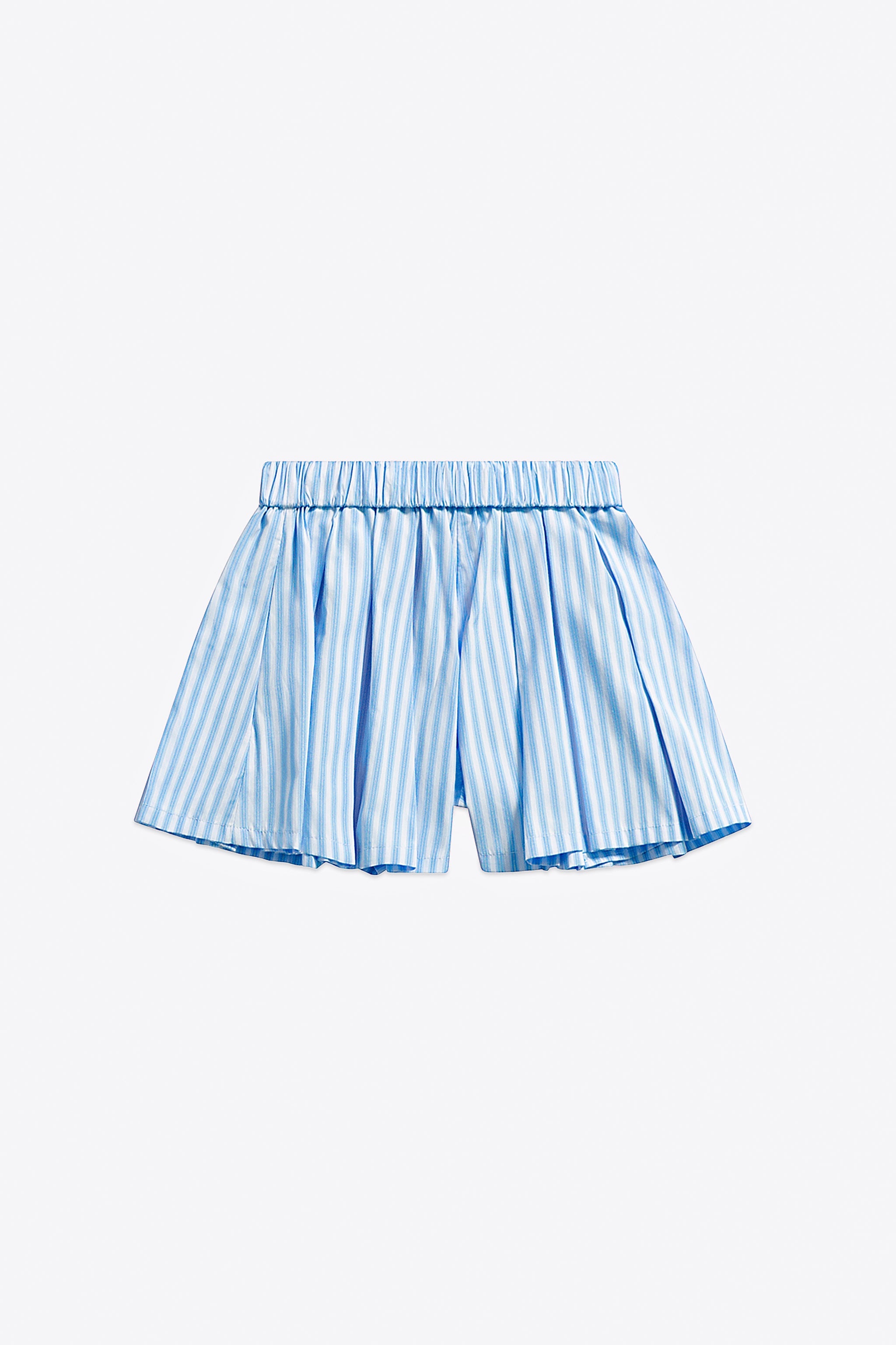 CRYSTAL GROMMET POPLIN PLEATED SHORT - 2