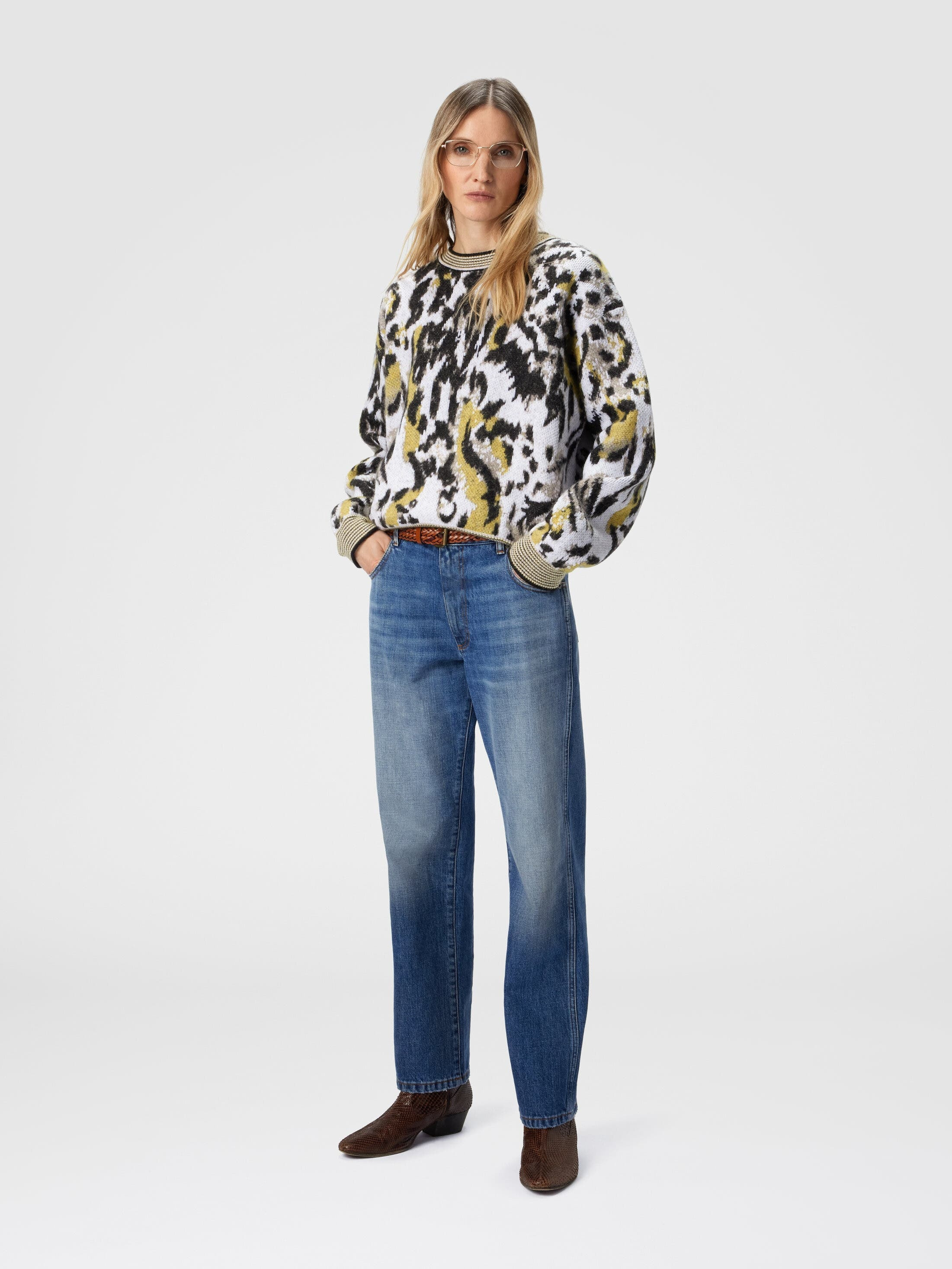 Missoni Boxy Crew Neck Sweater With Animalier Pattern in Multicoloured at Nordstrom - 2