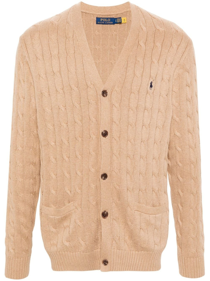 cable-knit cotton cardigan 1
