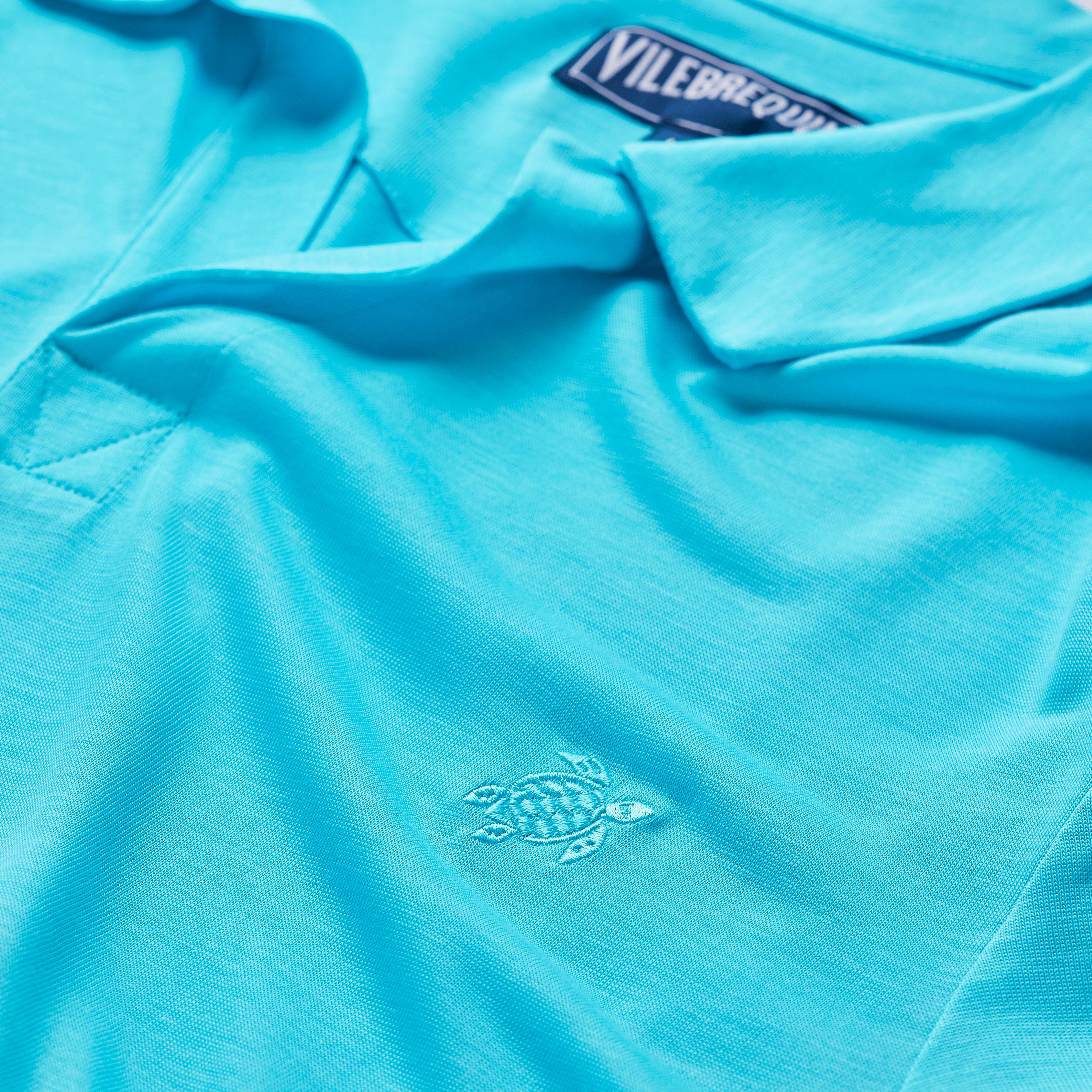 Men Tencel Polo Shirt Solid - 5