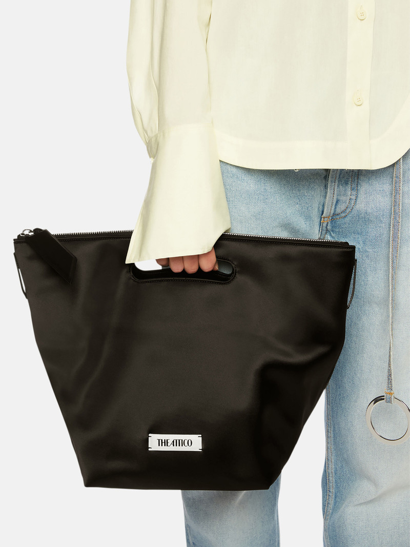 ''VIA DEI GIARDINI 30'' BLACK TOTE BAG 2