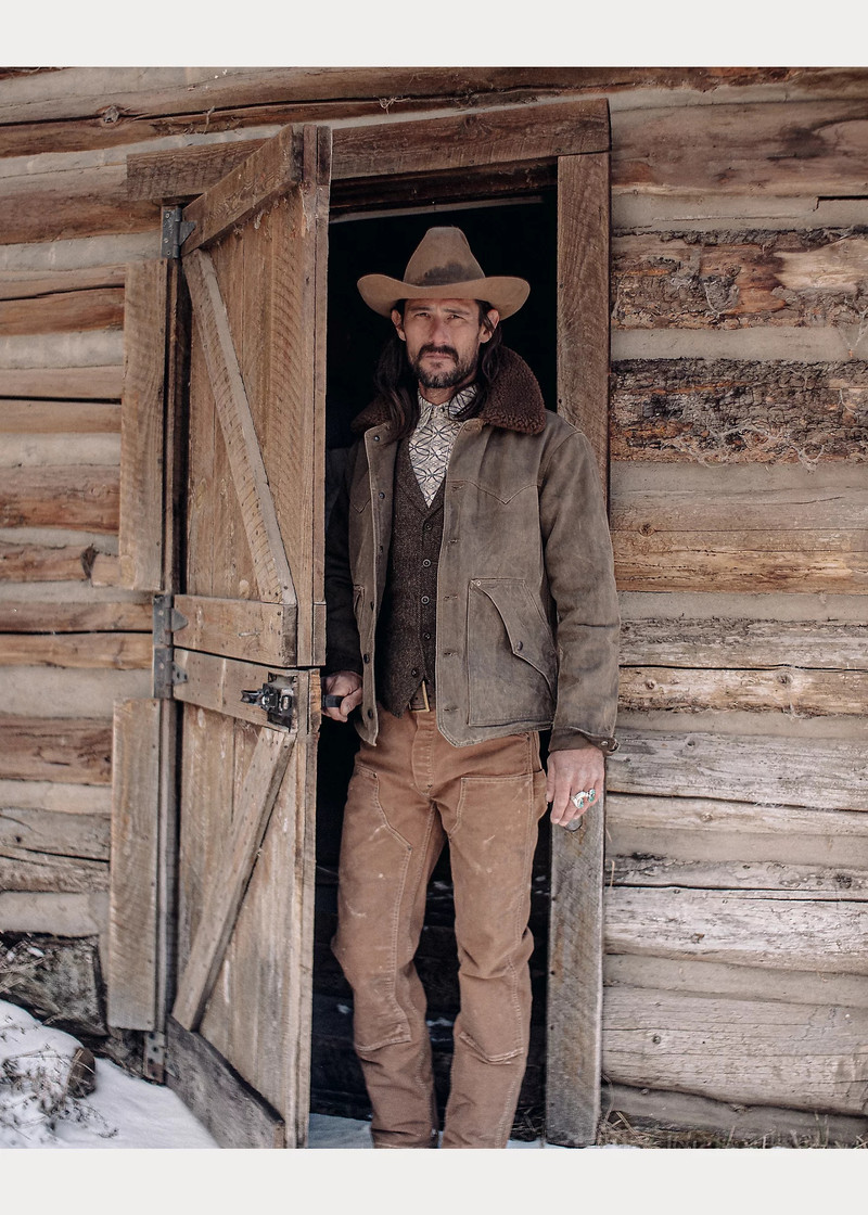 Fleece-Collar Brown Denim Jacket 7