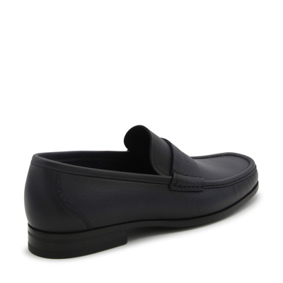 FERRAGAMO black leather loafers outlook