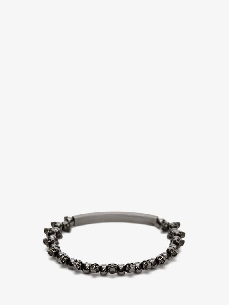 Alexander McQueen Skull Bracelet in Black outlook