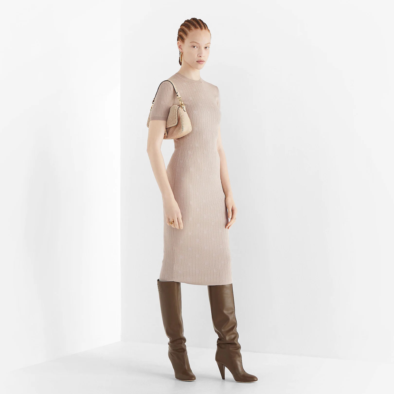Pink viscose dress - 4