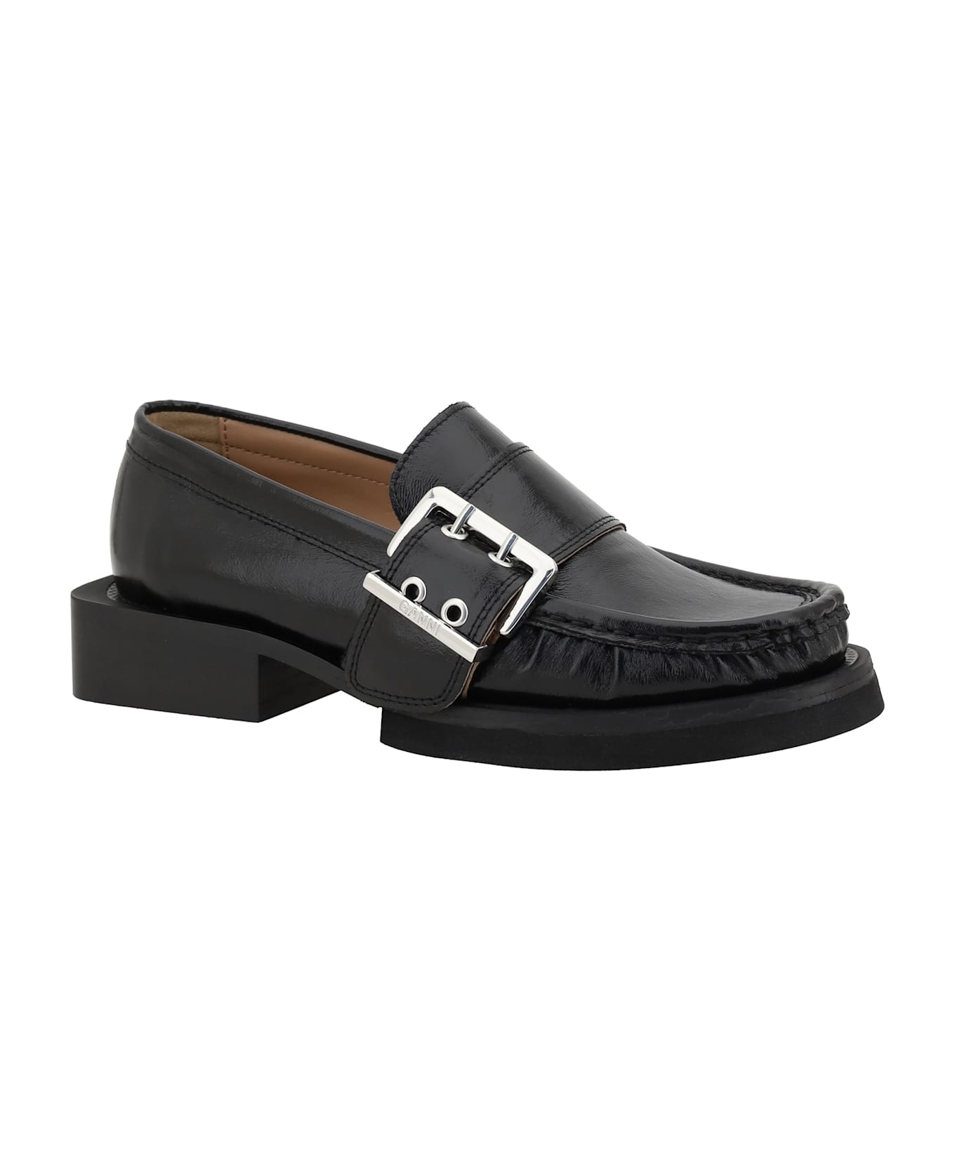 Feminine Buckle Loafers - 2