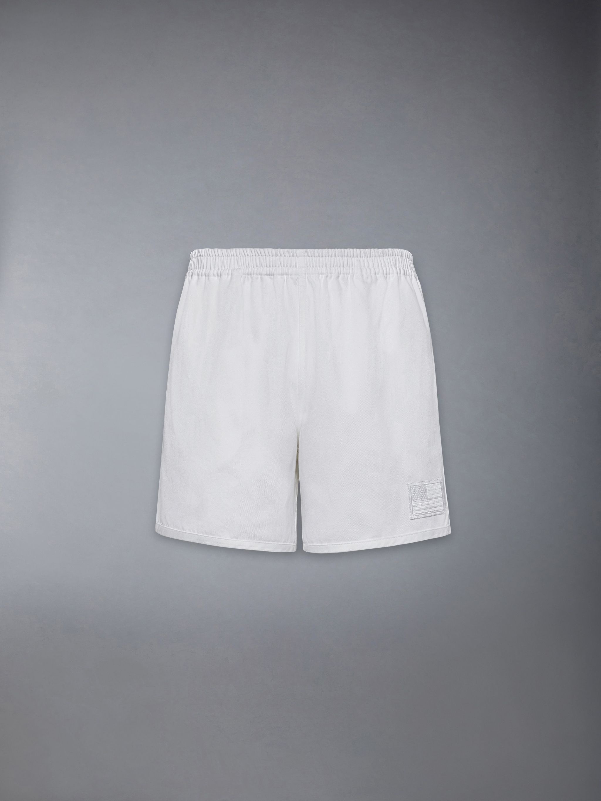 Cotton Twill Elastic Waist Flag Patch Rugby Short - 5