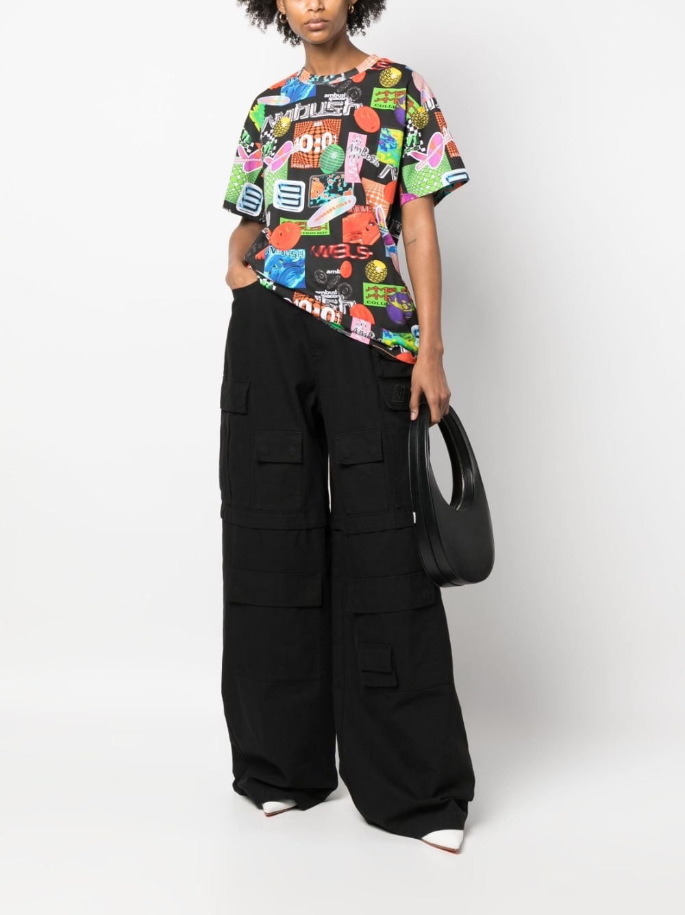 logo-print cotton T-shirt - 3
