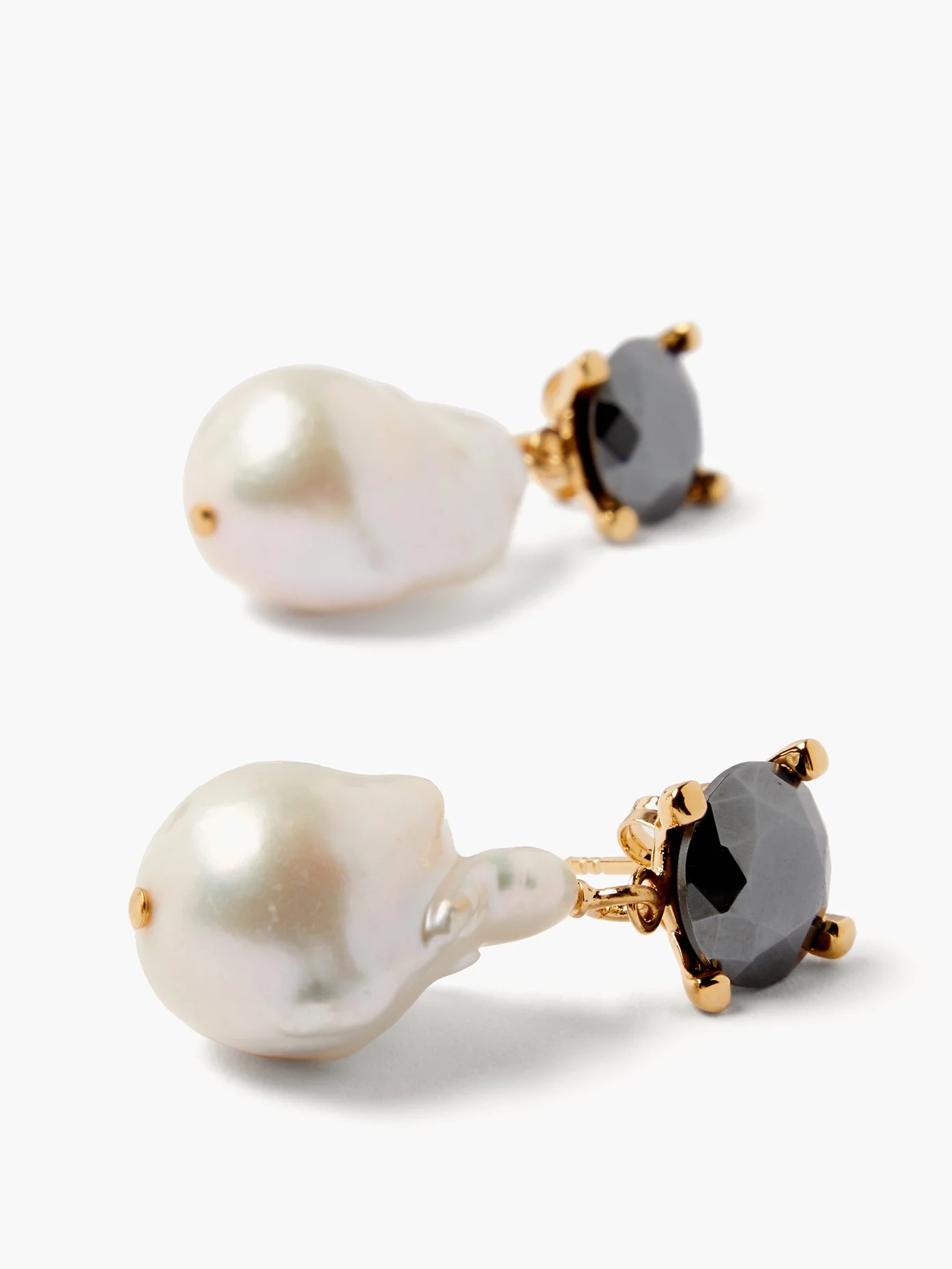 Crystal and baroque-pearl earrings - 3