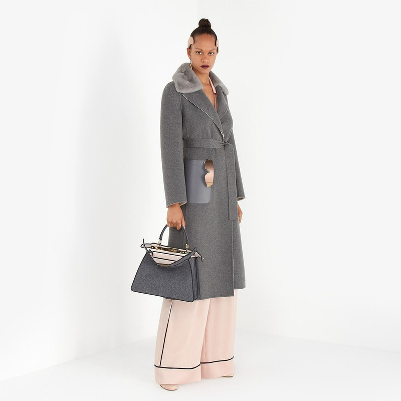 Gray double-sided cashmere coat 4