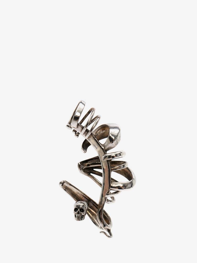 Multi Hoop Ear Cuff in Antique Silver - 3