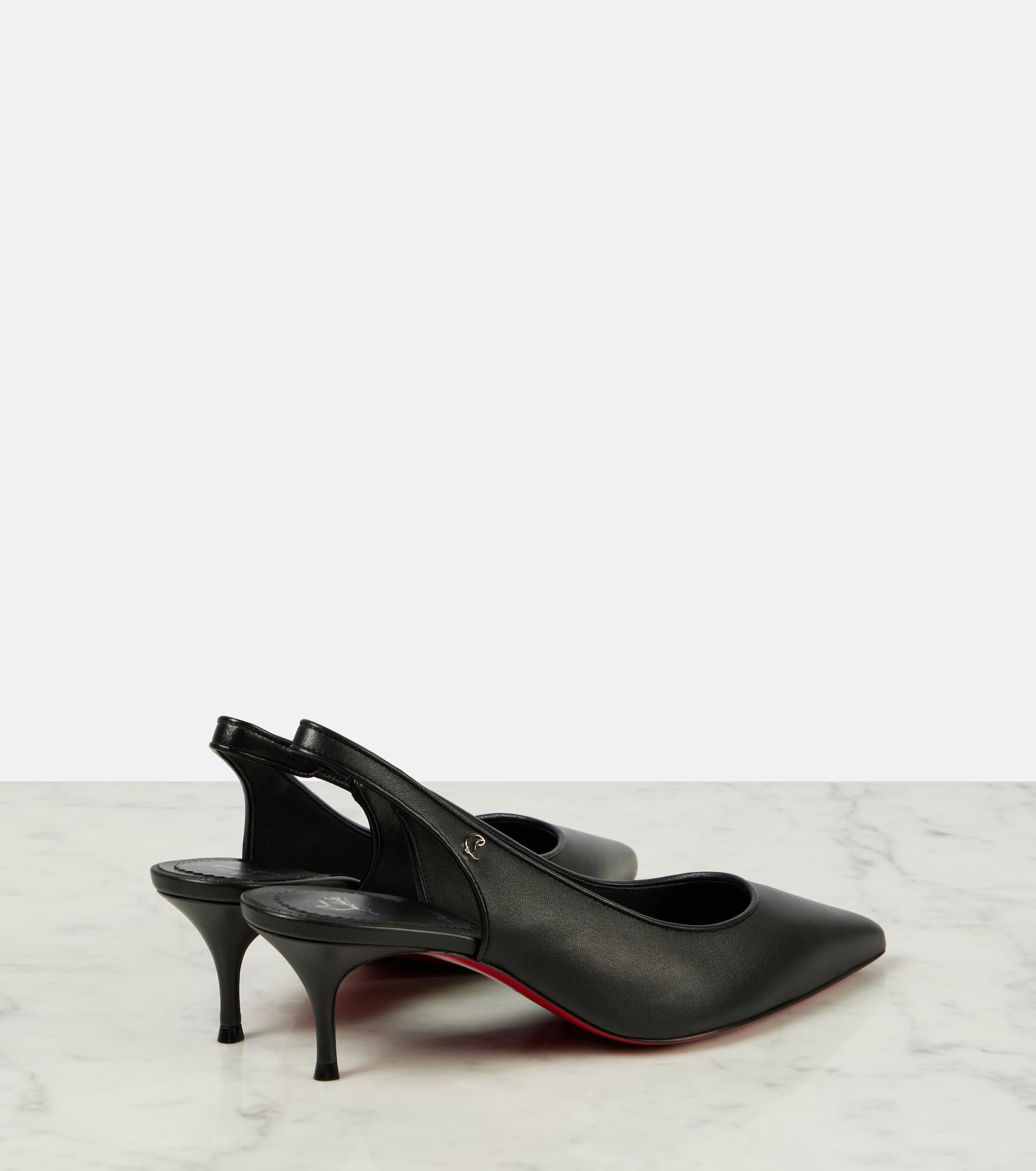 Sporty Kate 55 leather slingback pumps - 3