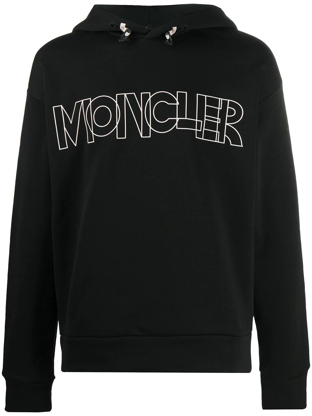 logo-print long-sleeved hoodie - 1