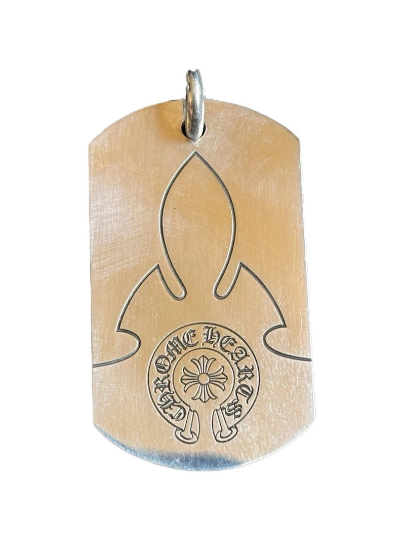 Fleur Dog Tag with ball chain "Silver" 1