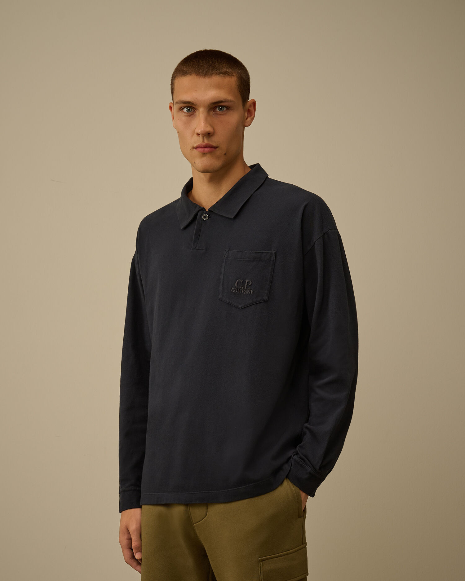 20/1 Jersey Long Sleeve Boxy Polo - 3