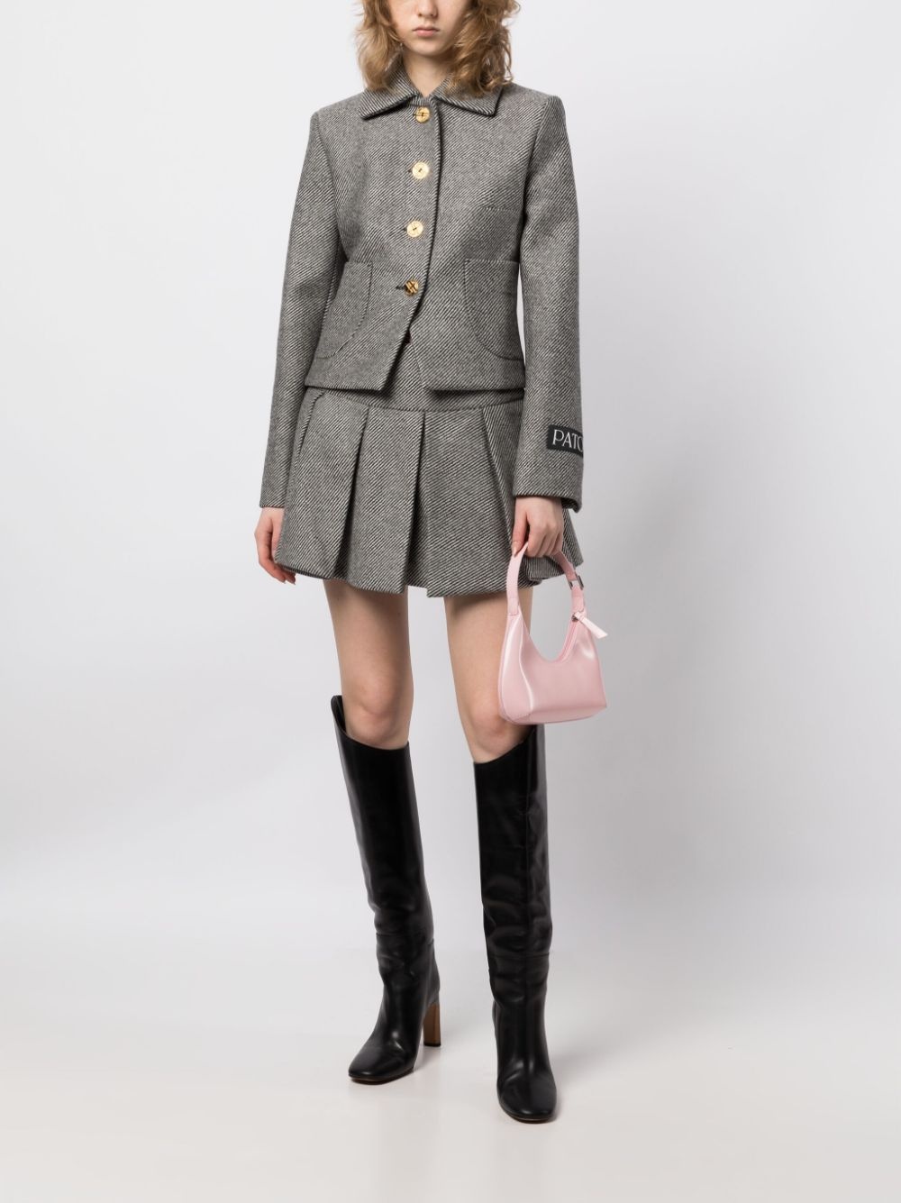pleated virgin-wool miniskirt - 2