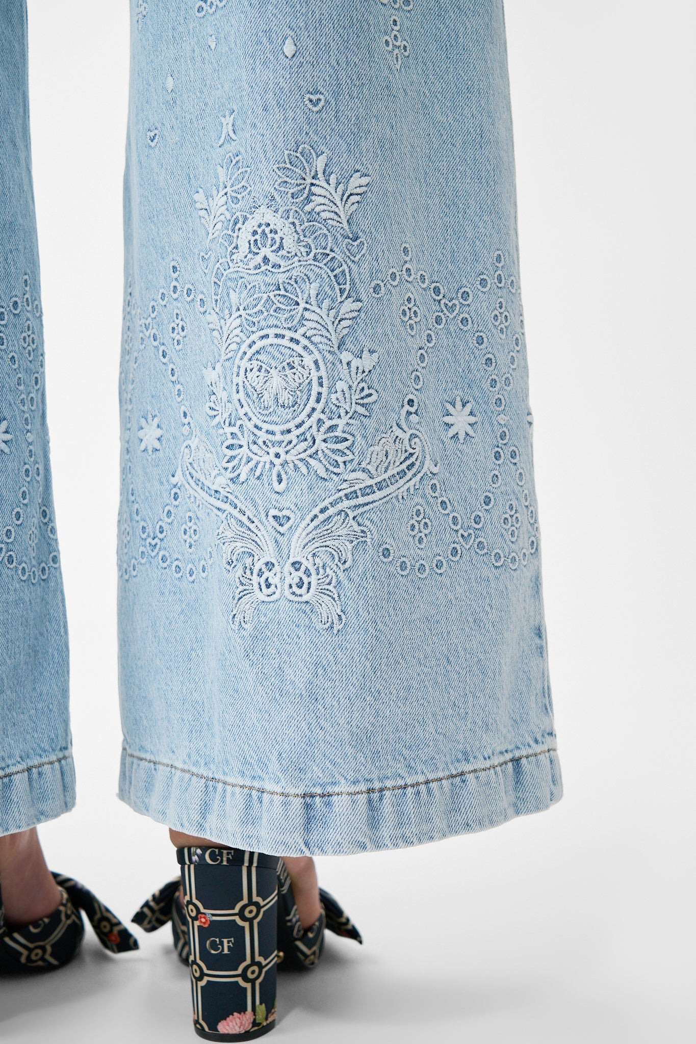 LUNA KITSCH STITCH HIGH RISE WIDE LEG JEAN - 9