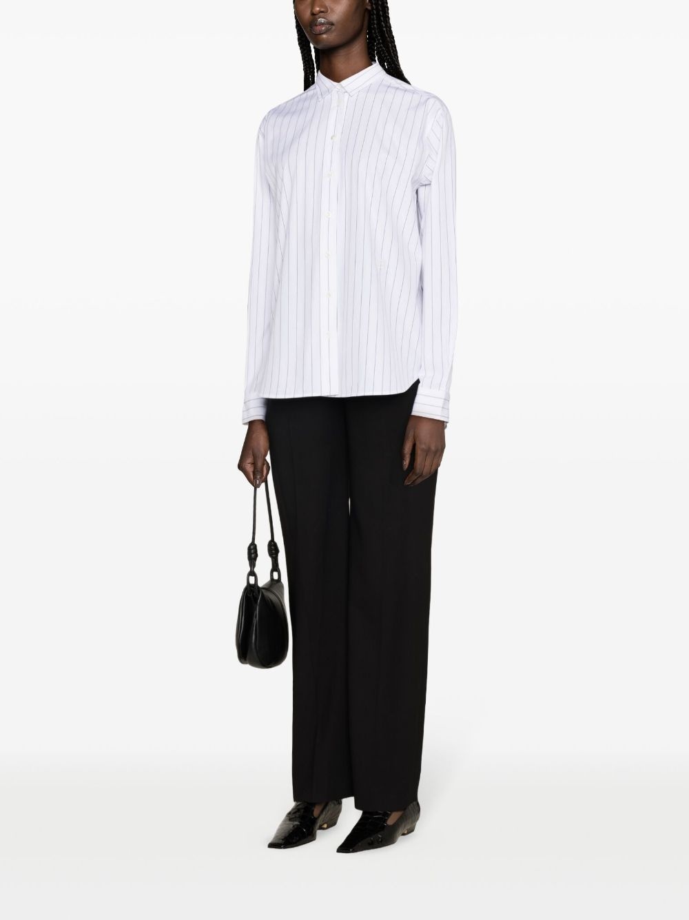 Capri logo-embroidery striped shirt - 3