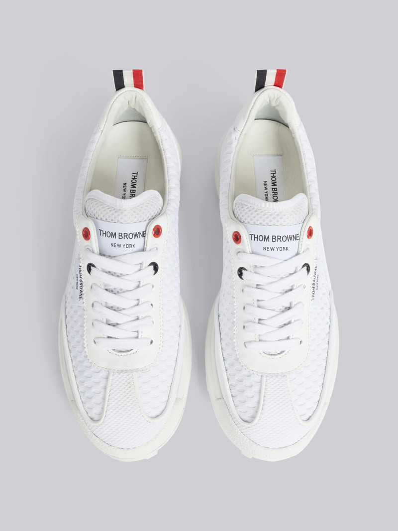 White Heavy Athletic Mesh Tech Runner 4