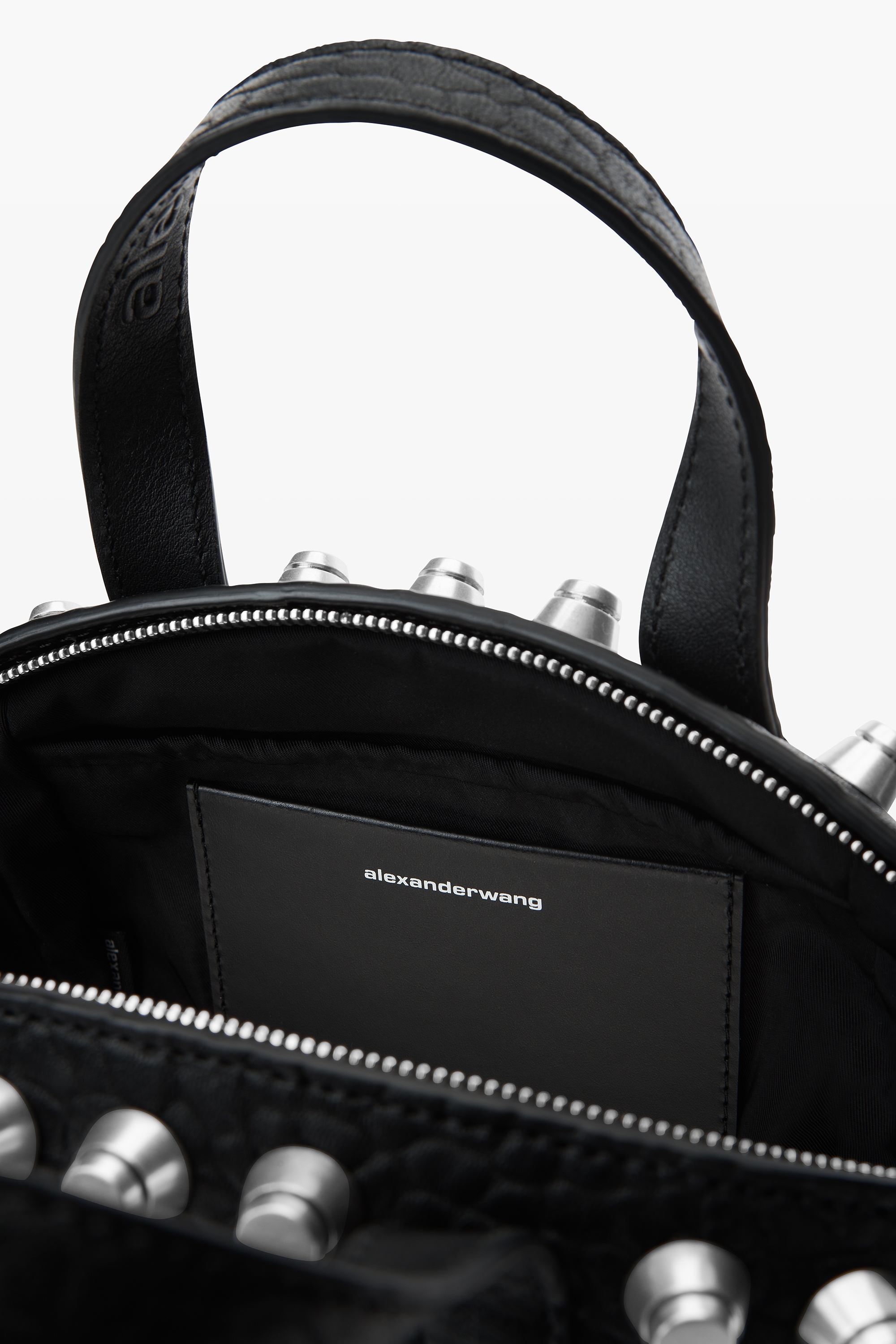 kong trap studded handbag in lambskin leather - 4