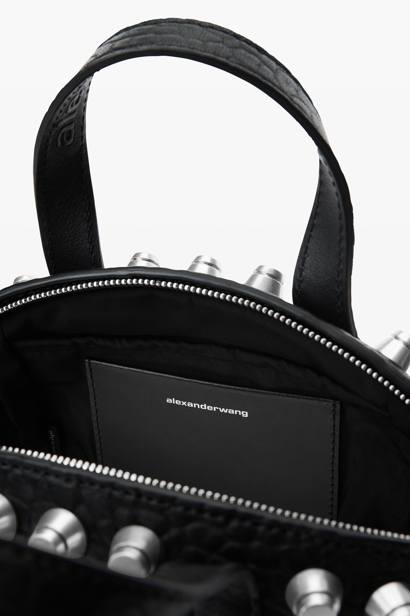 kong trap studded handbag in lambskin leather 4