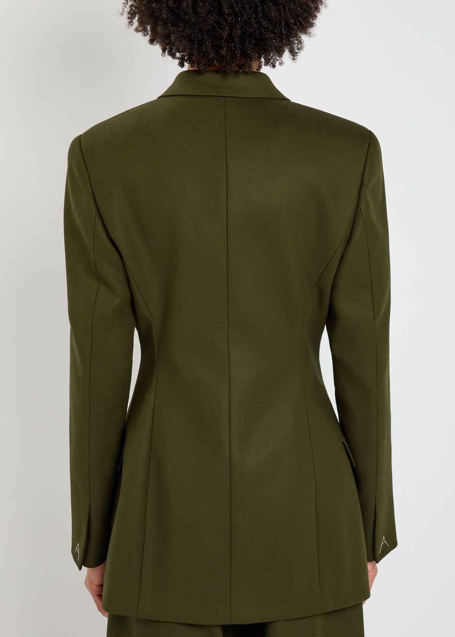 Alaïa Double-breasted Cotton Blazer - 3