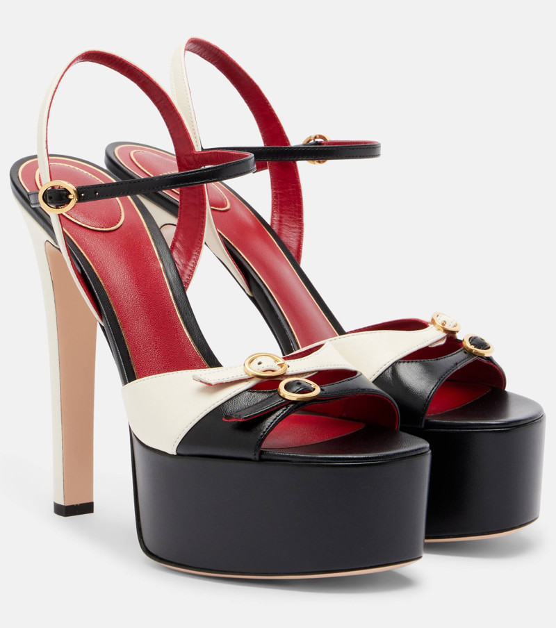 Crasher 125 leather platform sandals 1