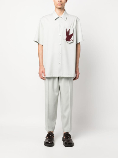 Jil Sander appliqué-detail cotton shirt outlook