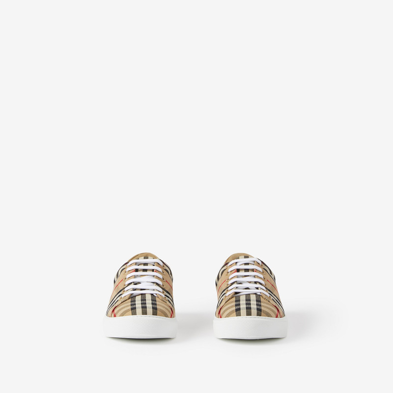 Burberry Check and Leather Sneakers outlook