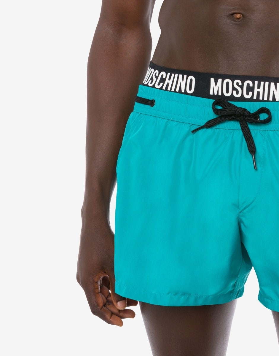 RUBBER LOGO SWIM TRUNKS - 3