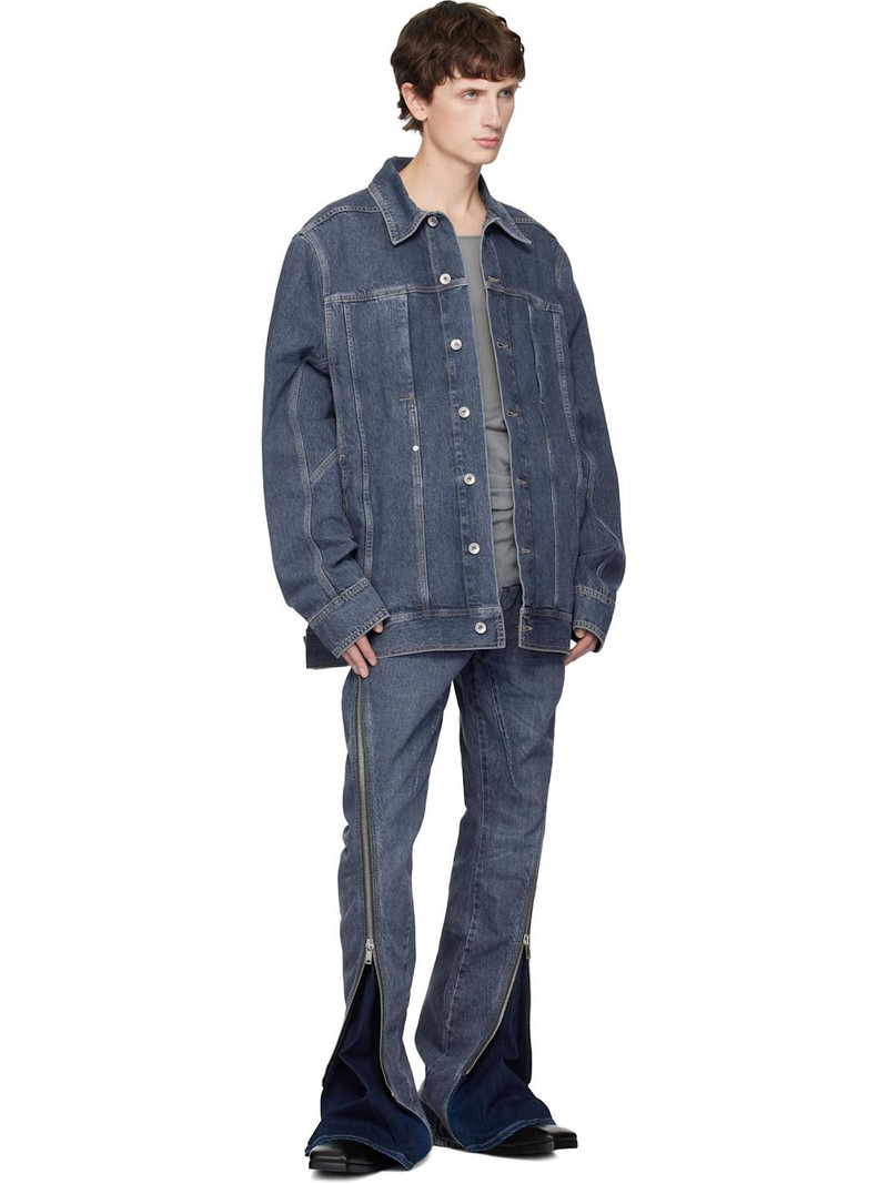 Rick Owens DRKSHDW Blue Concordians Lido Worker Denim Jacket outlook
