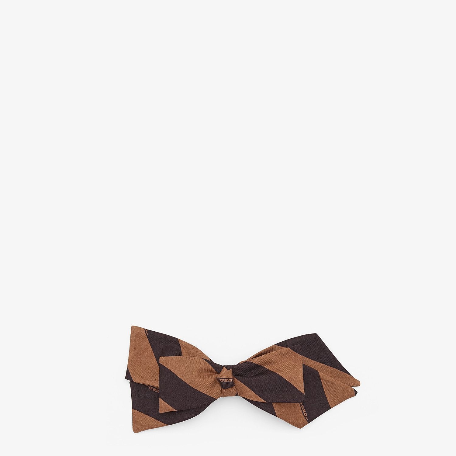 Brown twill hair clip - 1