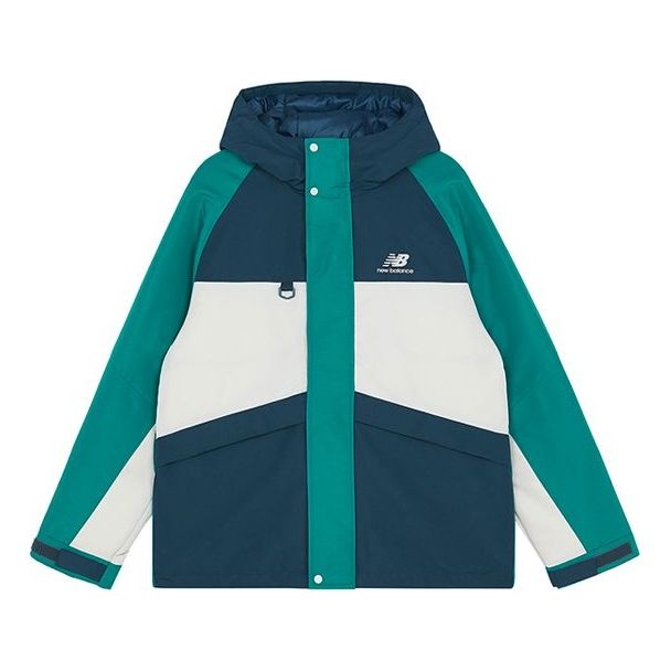 New Balance Color Block Windbreaker 'Teal White Aqua' AMJ13330-NML - 1