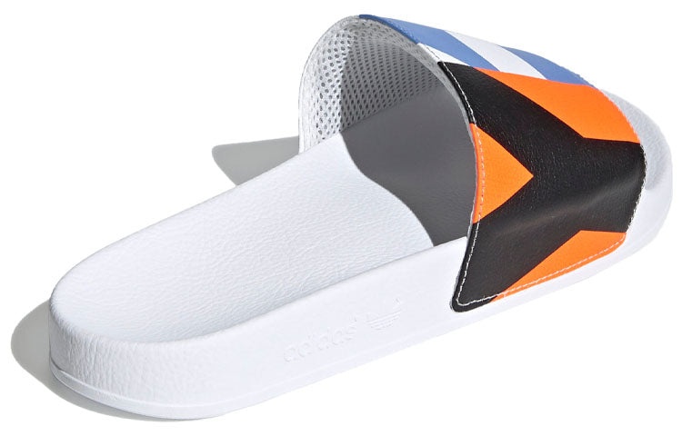 adidas Y-3 Adilette Unisex Slippers 'White Blue Orange' FW9742 - 5